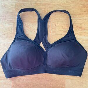 Champion Women's Black V-neck Racerback Sports Bra - Size L